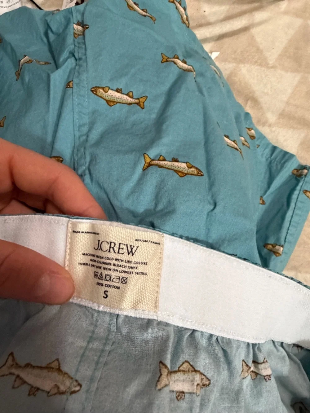 J crew Fish woven boxers Aegean Teal Multi